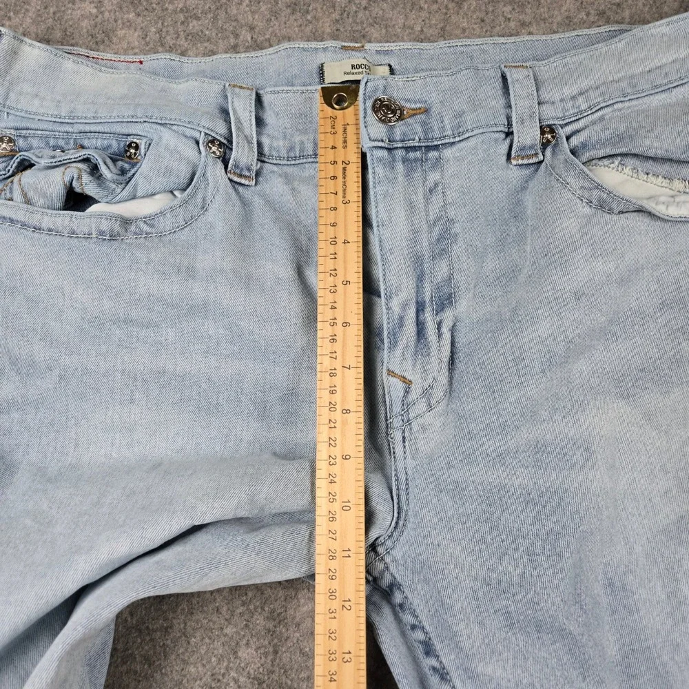 True‎ Religion Rocco Jeans Mens 40 Light Blue Relaxed Skinny Denim Streetwear